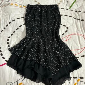 Black polka dot skirt